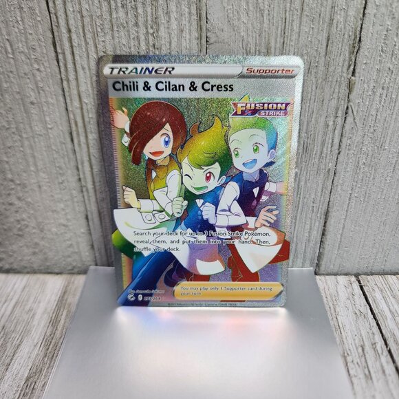 Chili & Cilan & Cress 273/264 Secret Rare Fusion Strike Pokemon TCG Holo NM - Picture 1 of 5